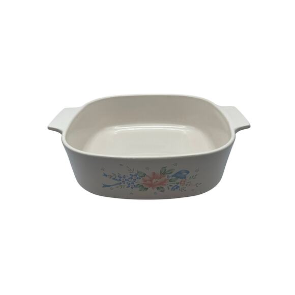 VTG Symphony Floral Corning Ware Casserole Baking Serving Dish A-2-B   2 Liter - Picture 2 of 9